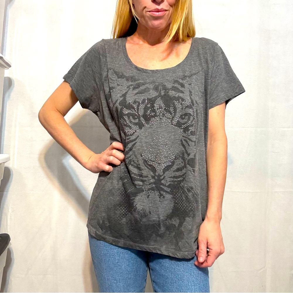 ‼️STYLE & Co Micro Bling TIGER Tee XL‼️